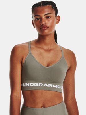 Women's Under Armour Seamless Low Long Sports Bra Grove Green / White XL