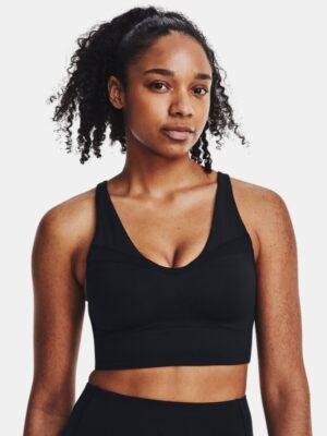 Women's Under Armour SmartForm Evolution Mid Longline Sports Bra Black / Black L