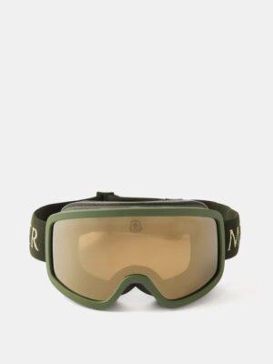 Moncler Eyewear - Injected Mask Ski Goggles - Womens - Green Brown
