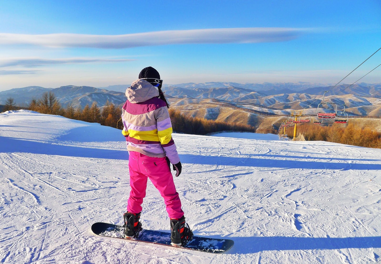 Girl on slopes