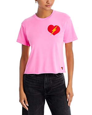 Aviator Nation Bolt Heart Graphic Boyfriend Tee