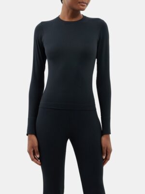 Cordova - Ribbed-jersey Base-layer Top - Womens - Black