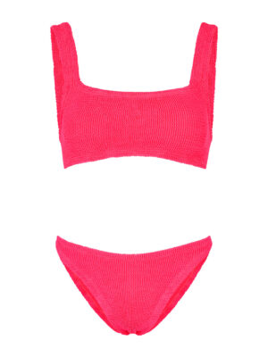Hunza G Xandra Seersucker Bikini - Bright Pink - One Size