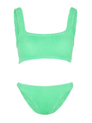 Hunza G Xandra Seersucker Bikini - Lime - One Size