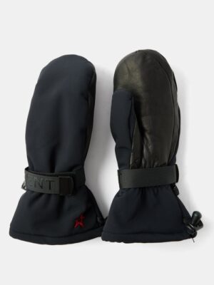 Perfect Moment - Davos Technical-twill And Leather Ski Mittens - Womens - Black