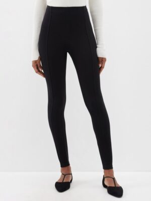 Another Tomorrow - Lyocell-blend Jersey Leggings - Womens - Black