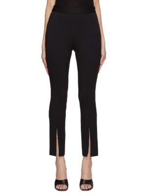 Front Slit Crop Flared Leggings