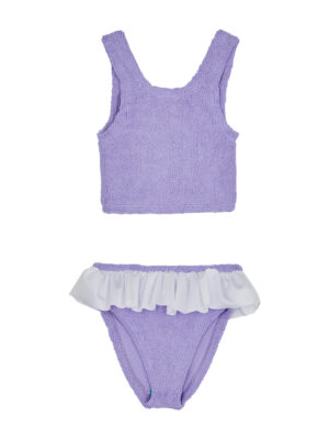 Hunza G Kids Olive Seersucker Bikini (7-12 Years) - Lilac - One Size