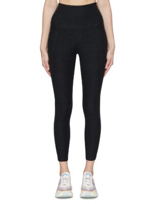 'OUT OF POCKET' CORE HIGH RISE SPACEDYE CAPRI LEGGINGS