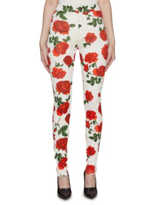 ROSE PRINT SLIM FIT LEGGINGS