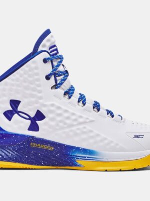 Unisex Curry 1 Retro 'Dub Nation' Basketball Shoes White / Royal / Royal 6 (EU 40)