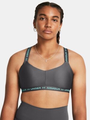 Women's Under Armour Crossback Low Sports Bra Castlerock / Castlerock / Radial Turquoise L