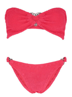 Hunza G Nicole Seersucker Bikini - Fuchsia - One Size