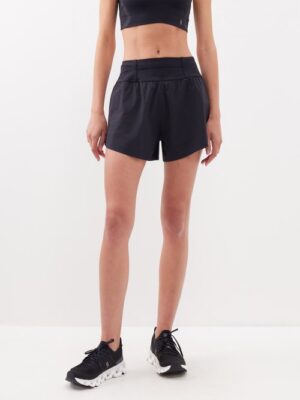 On - Double-layer Recycled-fibre Blend Running Shorts - Womens - Black