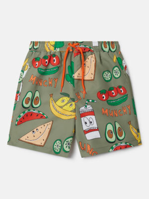 Stella McCartney - Crunchy Lunchy Swim Shorts, Woman, Green, Size: 2