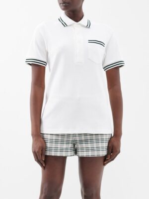 The Upside - Hill Organic-cotton Golf Polo Shirt - Womens - White