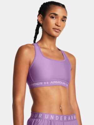 Women's Armour® Mid Crossback Sports Bra Provence Purple / Provence Purple / Purple Ace XL