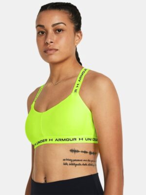 Women's Under Armour Crossback Low Sports Bra High Vis Yellow / High Vis Yellow / Black XL