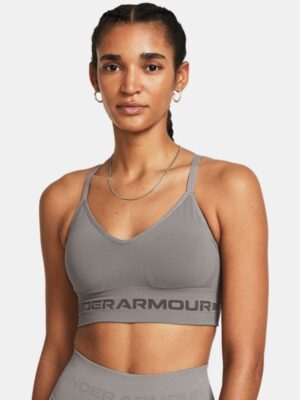 Women's Under Armour Seamless Low Long Sports Bra Pewter / Fresh Clay XL