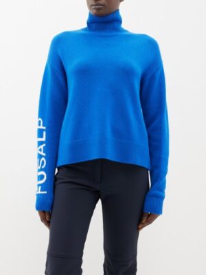 Fusalp - Isis Roll-neck Wool-blend Sweater - Womens - Blue - M