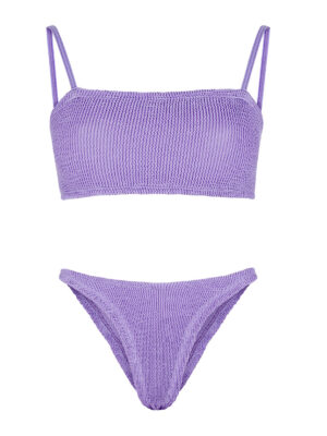 Hunza G Gigi Seersucker Bikini - Lilac - One Size
